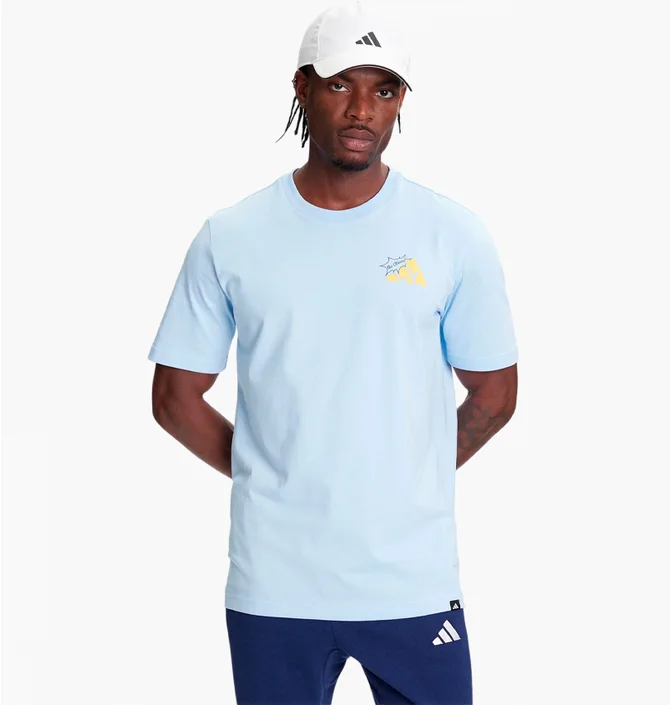 Футболка мужская Adidas Food Grilled Cheese Graphic Light Blue JM6460