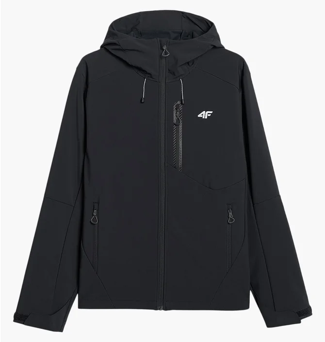 Куртка чоловіча 4F Windproof Membrane 8000 Softshell Black 4FRAW25TSOFM506-20S