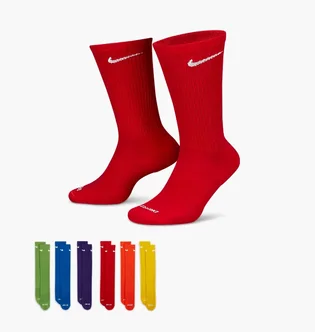 Носки унисекс Nike Ed Pls Csh Crw (6 пар) Multi Sx6897-903