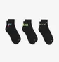 Носки унисекс Nike Everyday Plus Cushioned Black (3 пары) DH3827-910