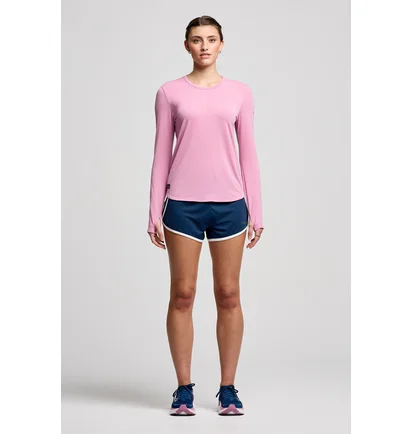Лонгслив женский Saucony Stopwatch Long Sleeve Pink SAW800486-ORH