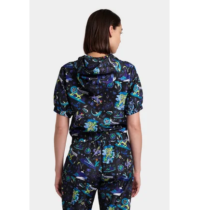 Олимпийка женская Arena Fun Planet S/S Hooded Jacket Blue 007536-550