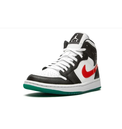 Кроссовки женские Air Jordan 1 Mid Wmns White/Black BQ6472-063