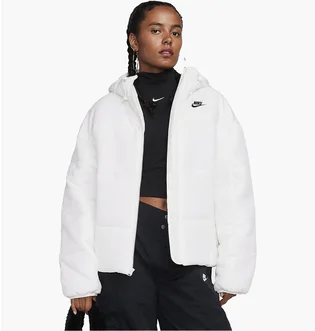 Куртка женская Nike Sportswear Classic Puffer Therma-Fit Loose Hooded Jacket White FB7672-133