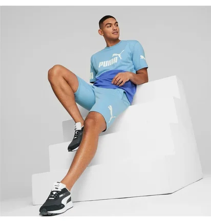 Футболка мужская Puma Power Colourblock Light Blue 673321-93