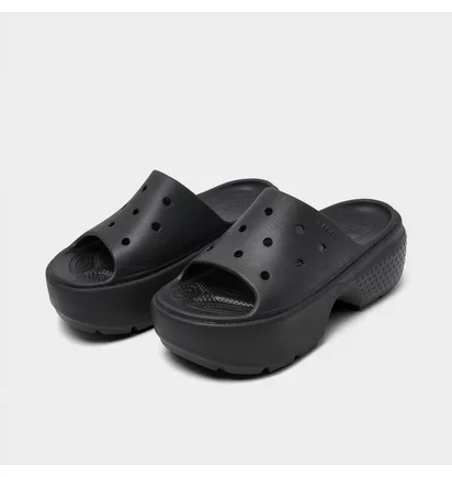 Тапочки женские CROCS Stomp Platform Slide Sandals Black 209346-001