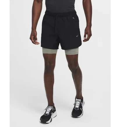 Шорты мужские Nike Stride Running Division 5 Dri-Fit Water-Repellent 2-In-1 Running Shorts Black FZ1135-010