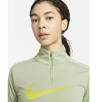 Кофта жіноча Nike 1/4 Dri-Fit Swoosh Olive DX0952-386