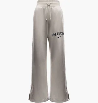 Штани жіночі Nike Sportswear Phoenix Fleece High-Waisted Wide-Leg Logo Pants Grey FV7684-104