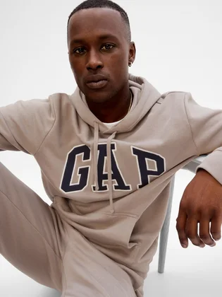 Худи мужское Gap Logo Hoodie Brown 546844471