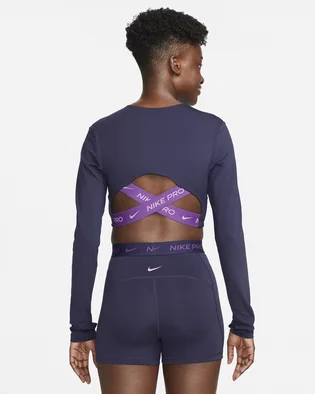 Лонгслів жіночий Nike Pro Dri-Fit Blue FB5233-555