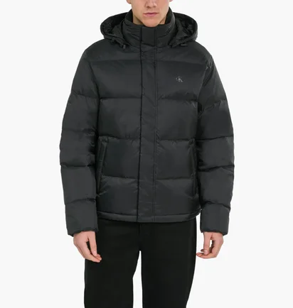 Пуховик мужской Calvin Klein Long Sleeve Removable Hooded Inflatable Black LZ04RD594G