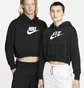Худи женское Nike Sportswear Club Fleece WomenS Oversized Crop Graphic Hoodie Black DQ5850-010