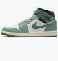 Кроссовки женские Air Jordan Air 1 Mid Green/White BQ6472-130