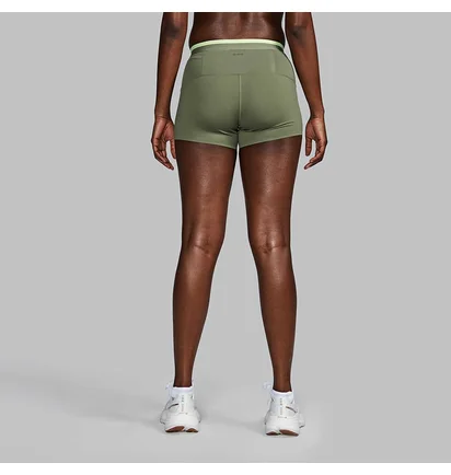 Шорты женские Saucony Endorphin Hot Short Olive SAW800496-OV