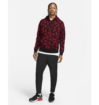 Худи мужское Nike Sportswear Sport Essentials+ Black/Red DD4847-657