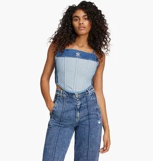 Топ жіночий Adidas Denim Corset Blue IW5671