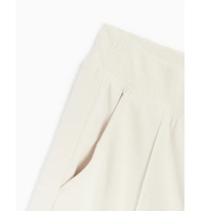 Штани жіночі Nike Sportswear Essential High Waisted Wide Leg Pants Beige FB8490-104