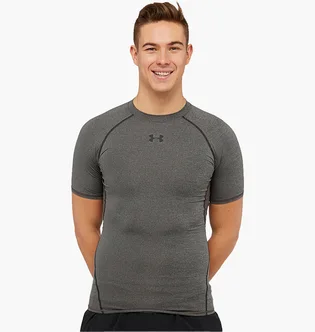Футболка чоловіча Under Armour Heat Gear Ss Compression Top Grey 1257468-090