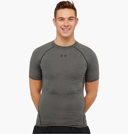 Футболка чоловіча Under Armour Heat Gear Ss Compression Top Grey 1257468-090