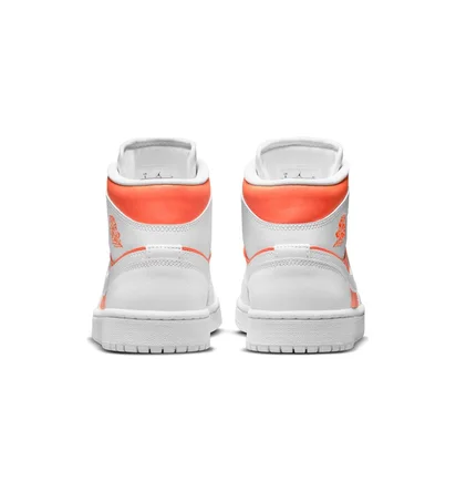Кроссовки женские Air Jordan 1 Mid Se Wmns White/Orange CZ0774-800