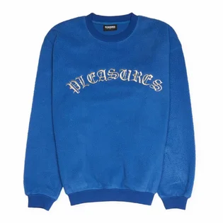 Свитшот мужской Pleasures Mars Sherpa Crewneck Blue P23SP019-BLUE