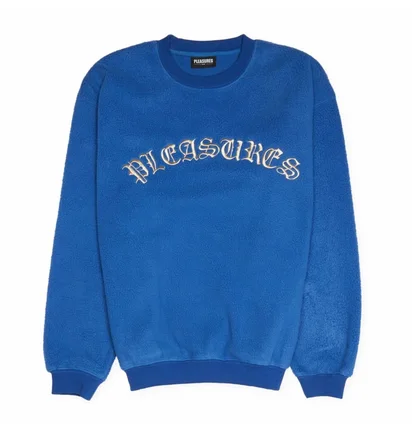 Свитшот мужской Pleasures Mars Sherpa Crewneck Blue P23SP019-BLUE