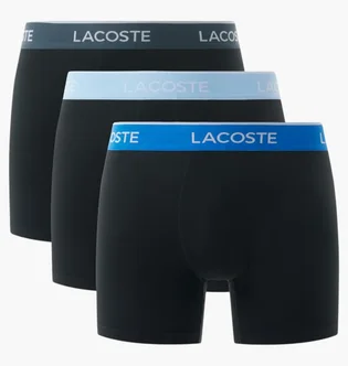 Трусы мужские Lacoste Cotton Stretch Boxer Brief (3 шт) Black 6H1282-51