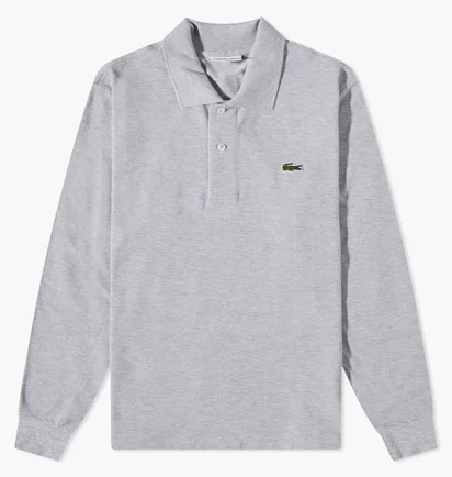 Кофта мужская Lacoste Long Sleeve Classic Pique Polo Grey L1313-CCA