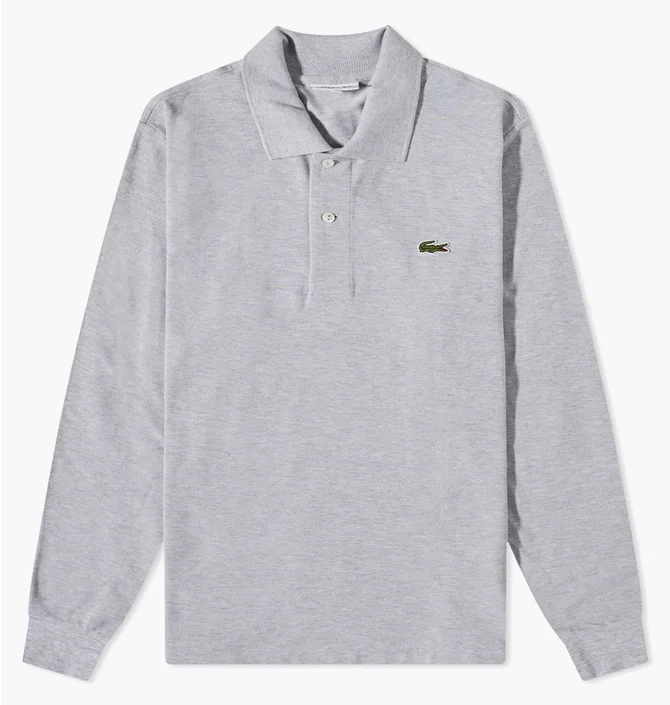 Кофта мужская Lacoste Long Sleeve Classic Pique Polo Grey L1313-CCA