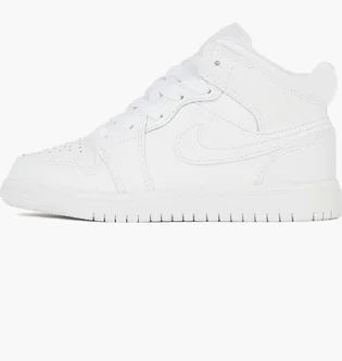 Кроссовки детские Air Jordan 1 Mid Ps White 640734-130