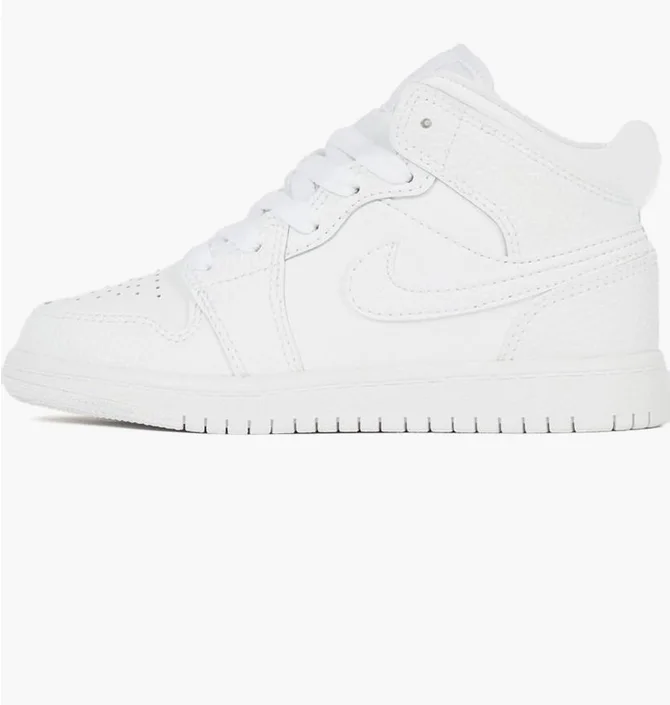 Кроссовки детские Air Jordan 1 Mid Ps White 640734-130