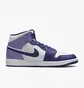 Кросівки чоловічі Air Jordan 1 Mid Shoes White/Violet DQ8426-515