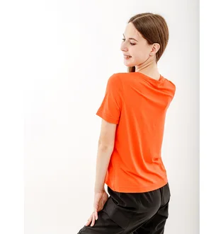 Футболка женская AUSTRALIAN Logo Flowers Tee Jersey V Orange LSDTS0027-119