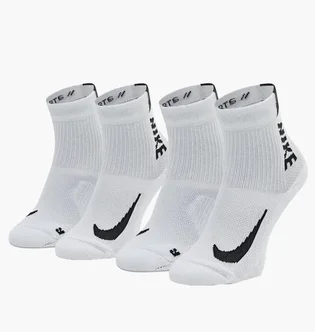 Шкарпетки унісекс Nike U Nk Mltplier Ankle (2 пари) White SX7556-100