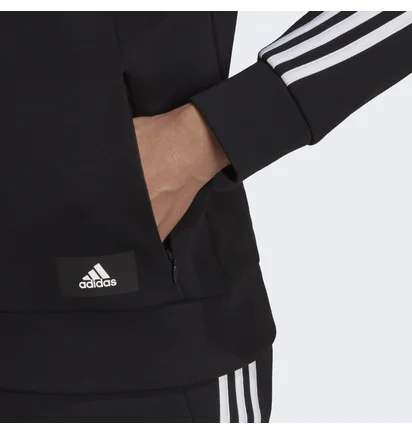 Худи женское Adidas Sportswear Future Icons 3-Stripes Hooded Track Top Black H57287