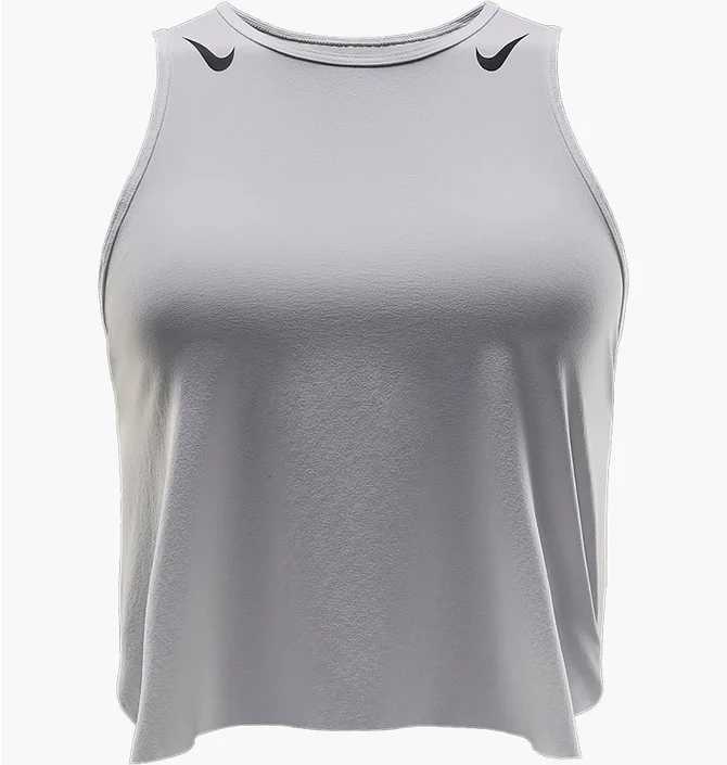 Топ женский Nike Aeroswift Dri-Fit-Adv-Lauf-Tanktop Im Crop-Design Grey FN2713-100
