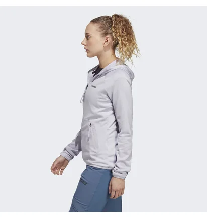 Кофта женская Adidas Terrex Tech Flooce Light Hooded Hiking Jacket Grey Ht2048