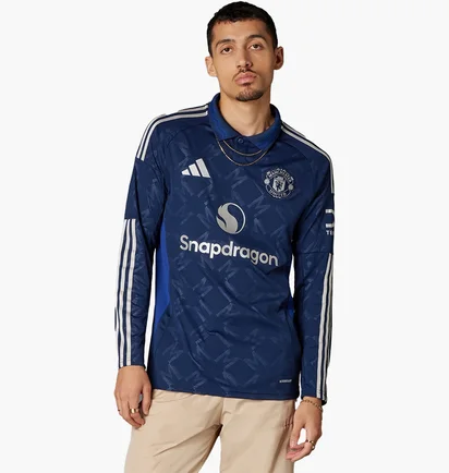 Кофта чоловіча Adidas Manchester United 24/25 Long Sleeve Away Jersey Blue IT1984