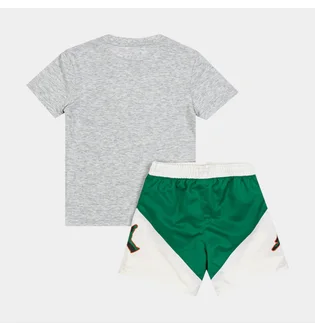Спортивный костюм детский Air Jordan Stacked Play Short Grey/Green 85D768-E1P