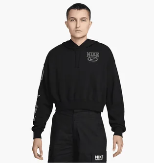 Худи унисекс Nike Sportswear Club Fleece Oversized Graphic Crop Black HJ0925-010