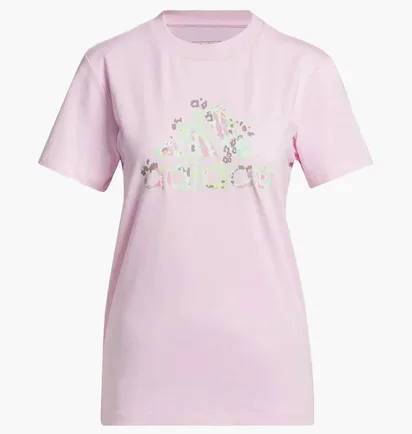 Футболка женская Adidas Floral Badge Of Sport Graphic Pink IZ4224