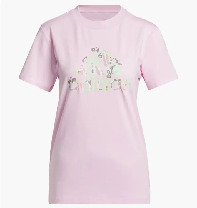 Футболка женская Adidas Floral Badge Of Sport Graphic Pink IZ4224