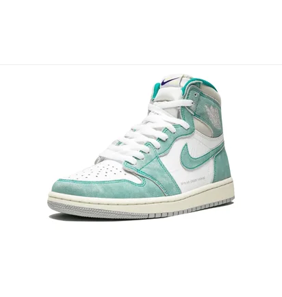 Кроссовки мужские Air Jordan 1 Retro High Og White/Turquoise 555088-311