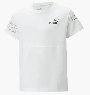 Футболка детская Puma Power Colour Block Tee Youth White 673547-02