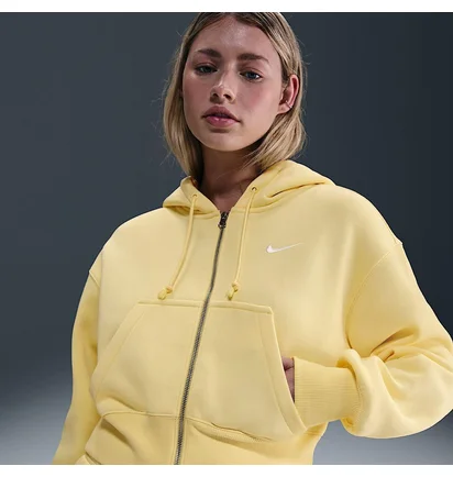 Толстовка женская Nike W Phnx Flc Crop Yellow HV2426-722