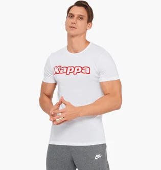 Футболка чоловіча Kappa Mezza Manica Girocollo Con Stampa Logo Pet White K1335-BIANCO