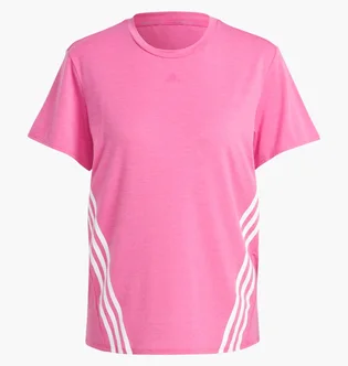 Футболка женская Adidas Train Icons 3-Stripes Pink HS2356