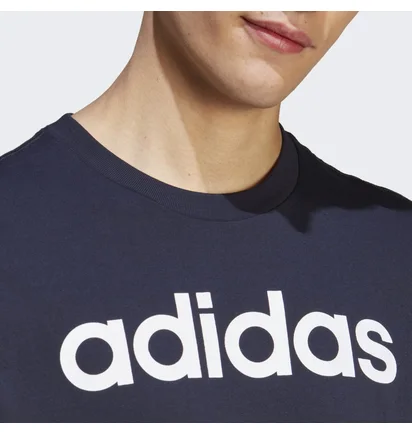 Футболка мужская Adidas Essentials Single Jersey Linear Embroidered Logo Tee Blue IC9275