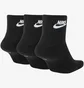 Носки унисекс Nike U Nsw Evry Essential Ankle Black (3 пары) SK0110-010